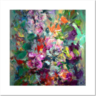 Colorful Abstract Watercolor Flowers - Floral Art Posters and Art